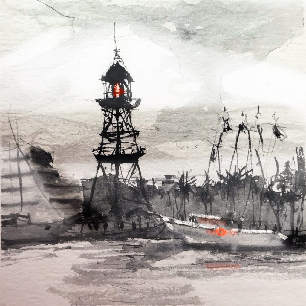 Barcelona aquarell Aquarella, aquarelle, Tine Klein. Tutorial feine Linien